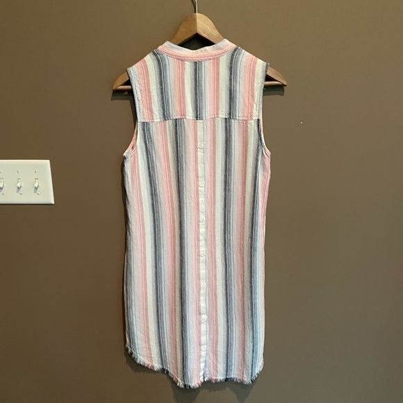 NEW Cloth‎ & Stone Striped Linen Shirt Dress XS - Picture 5 of 7